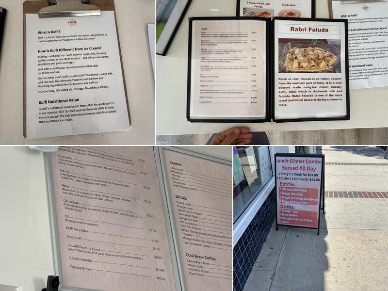 Kulfi Me Menu