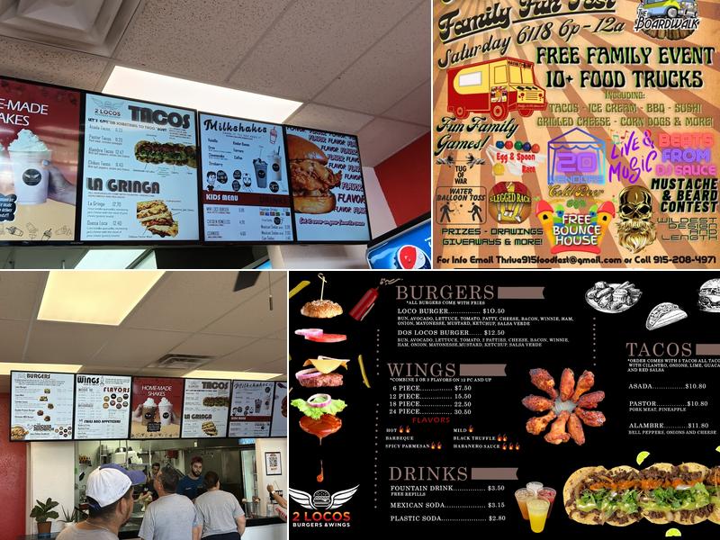 Dos Locos Burgers And Wings Menu