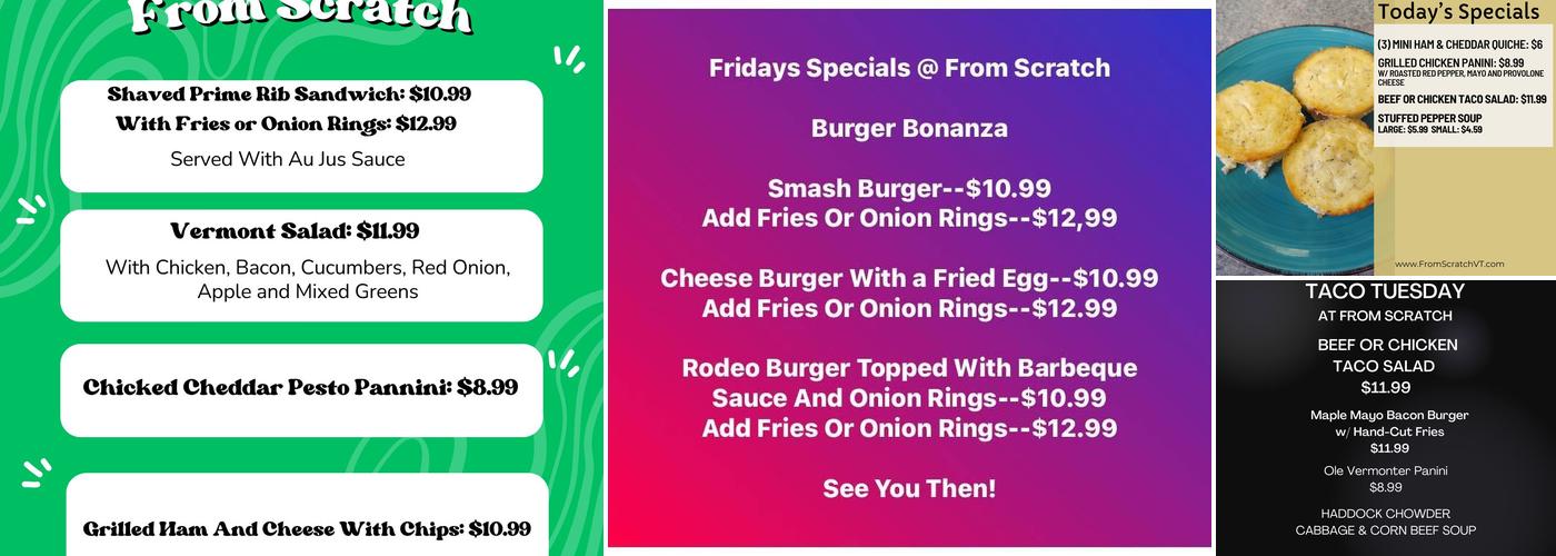 From Scratch Menu