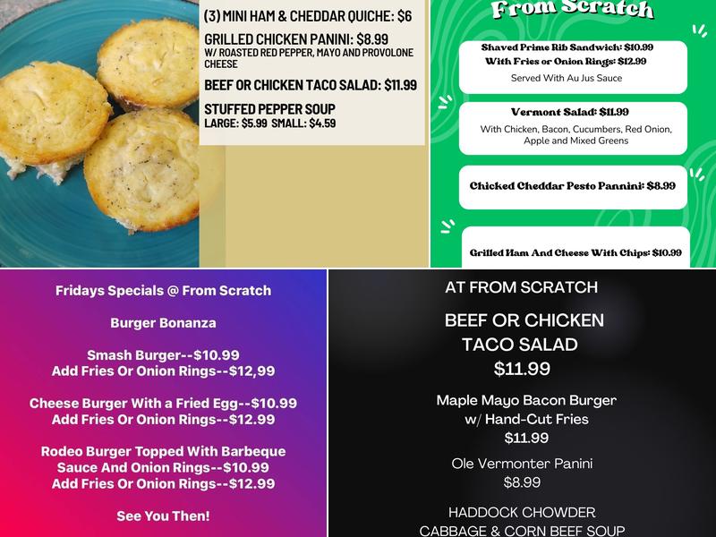From Scratch Menu