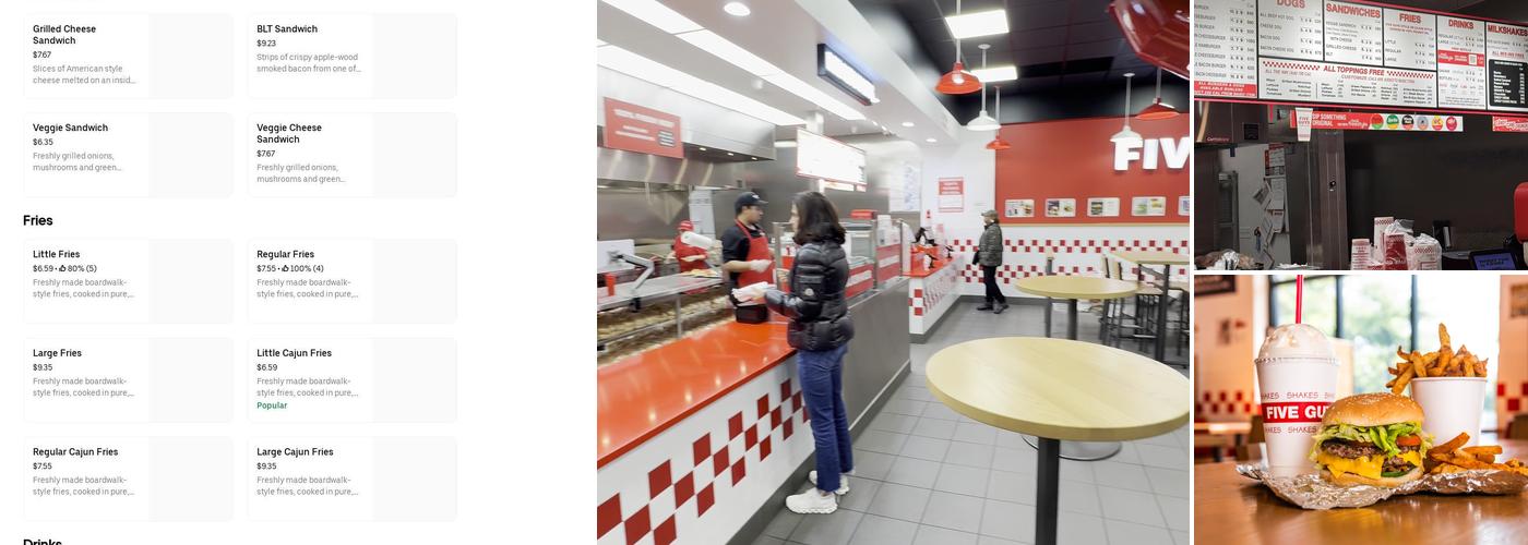 Five Guys Menu