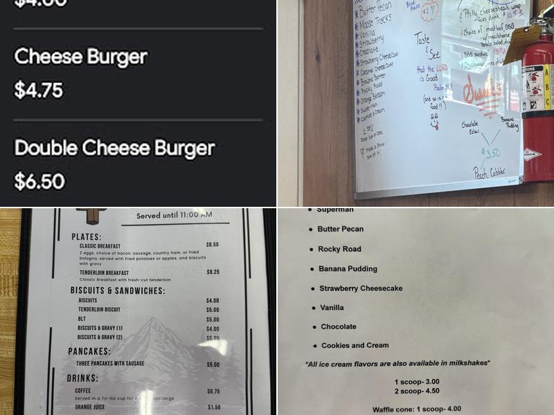 Fairystone Grill Menu