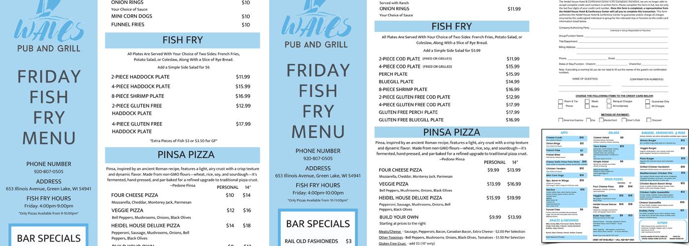 Waves Pub & Grill Menu