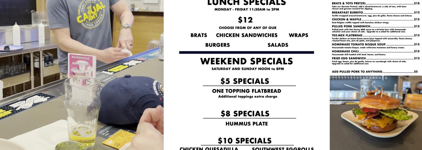 The Casual Pint of Dunn Loring Menu