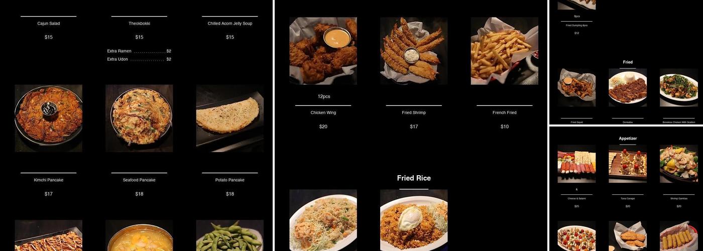 CHUNG DAM Menu