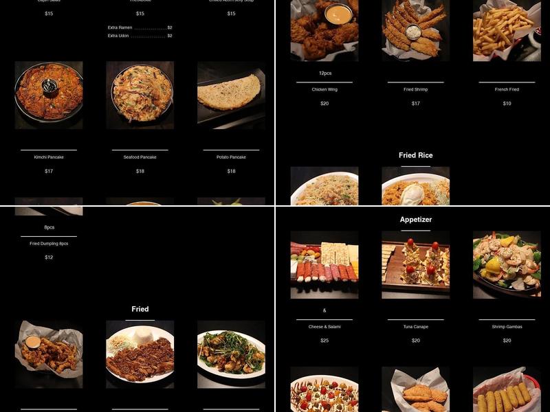 CHUNG DAM Menu