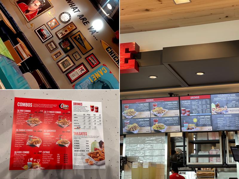 Raising Cane's Chicken Fingers Menu