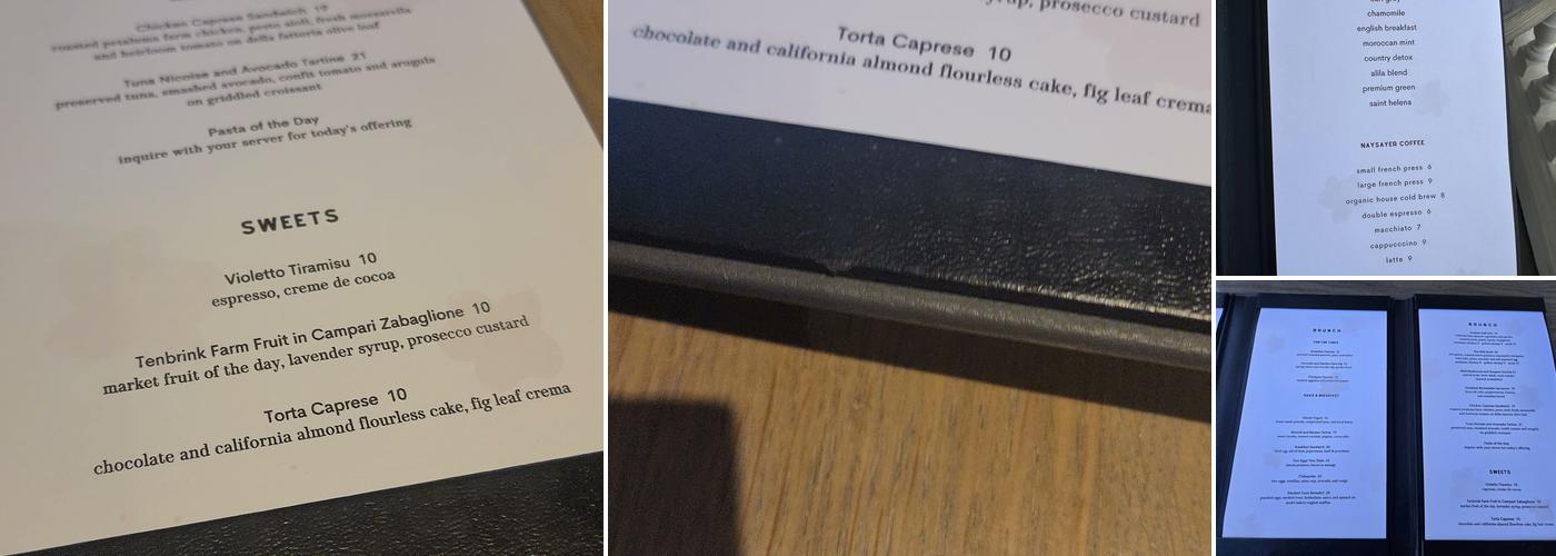 Violetto Menu