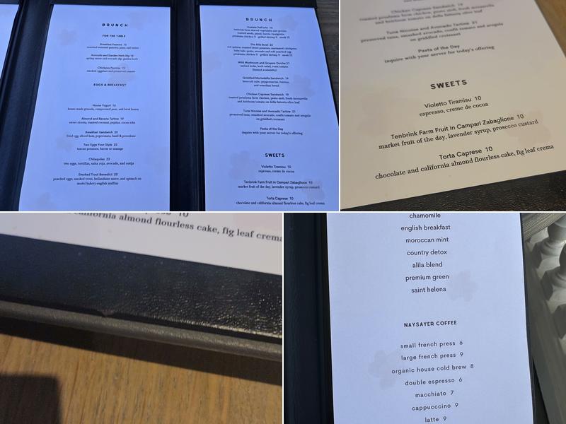 Violetto Menu