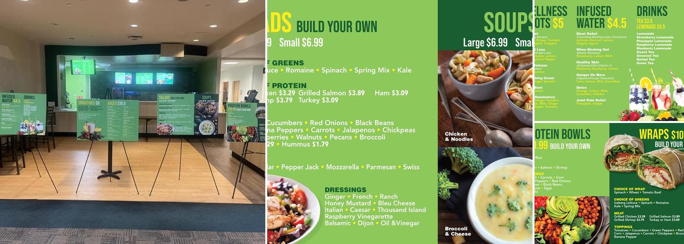 Green Leaf Cafe @Mcleod Fitness Center Menu