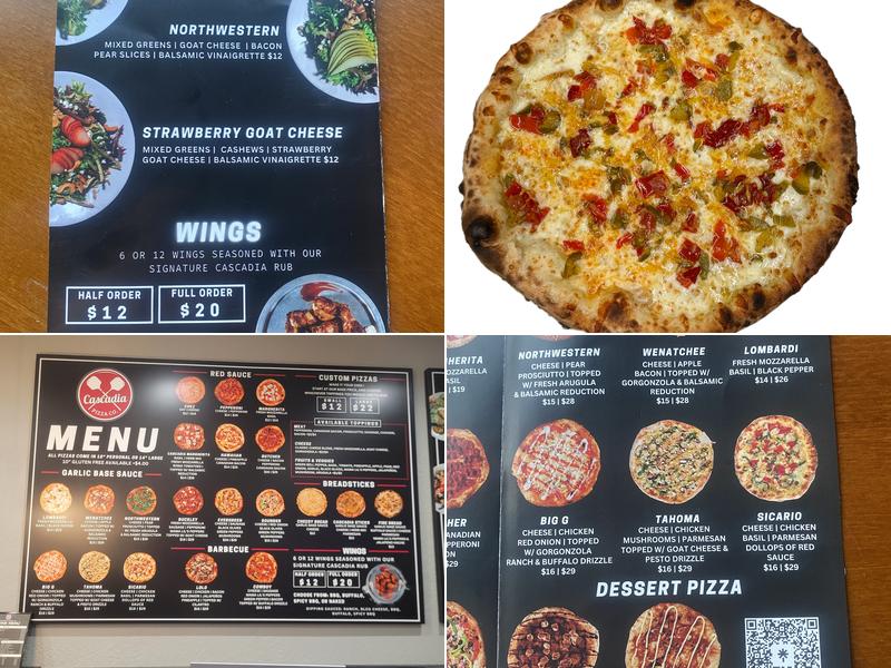 Cascadia Pizza Co. Menu