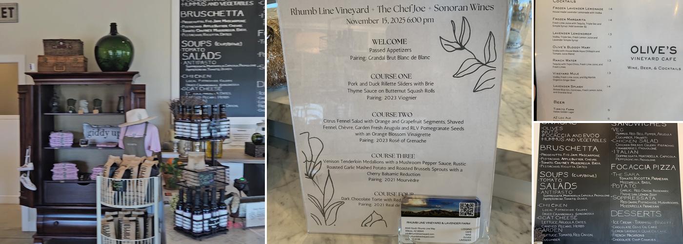 Olive's Vineyard Café Menu