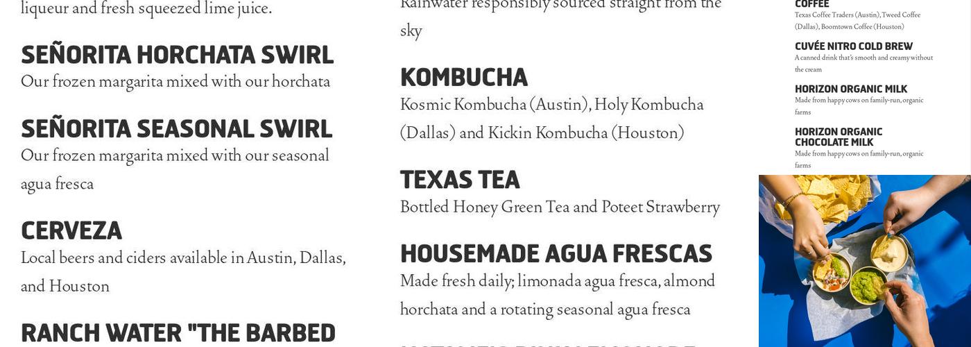 Tacodeli Menu