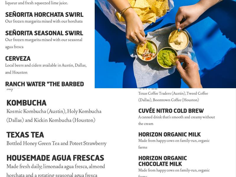 Tacodeli Menu