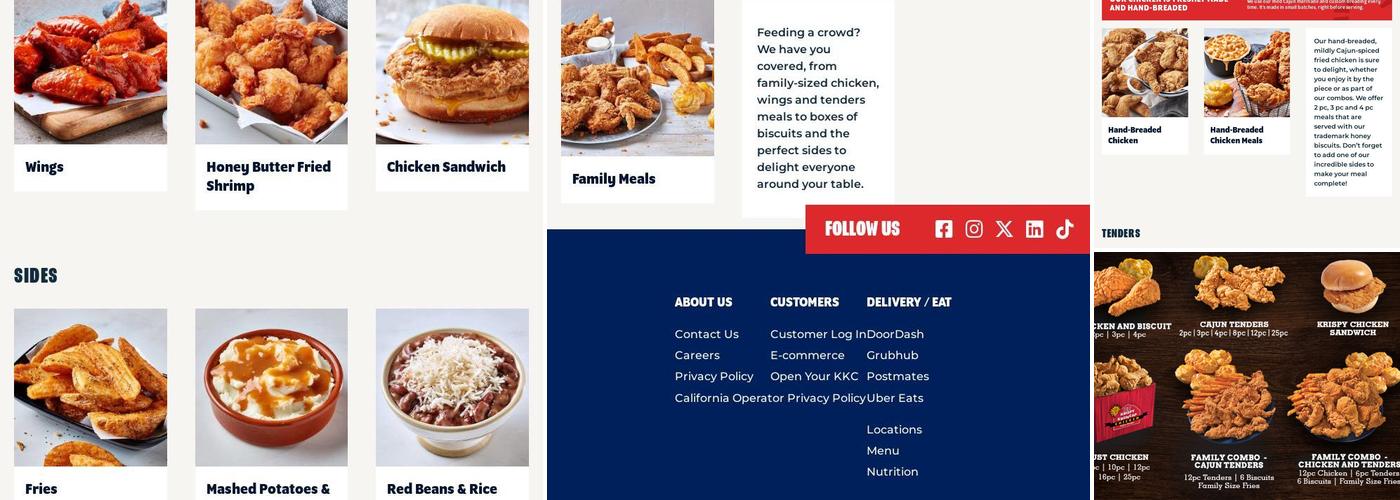 Krispy Krunchy Chicken Menu