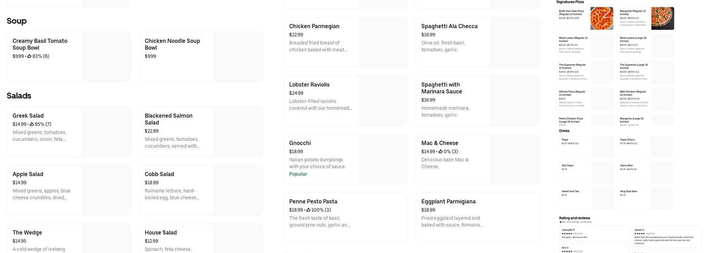 Italian Crust Pizzeria Menu