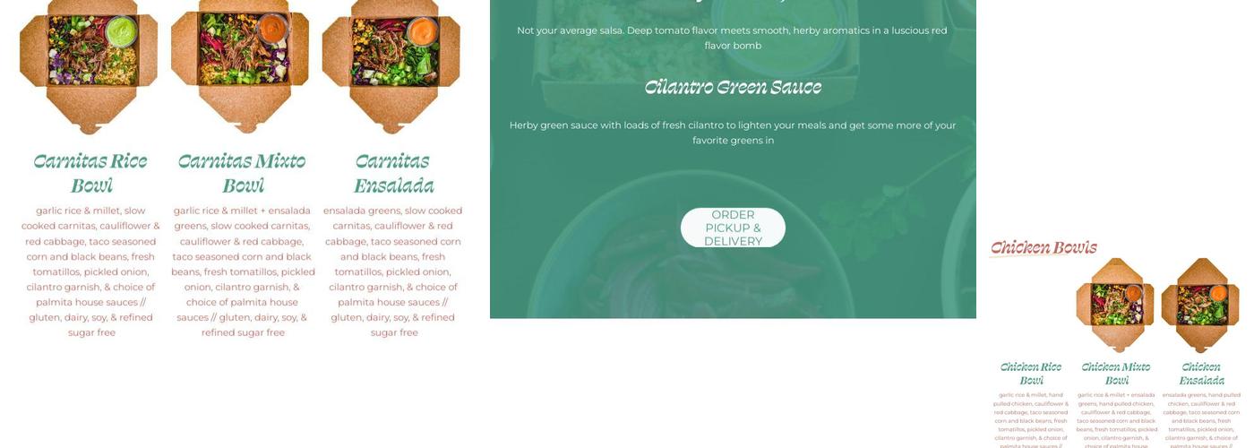 Palmita Menu