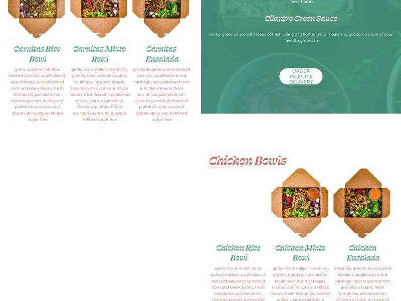 Palmita Menu
