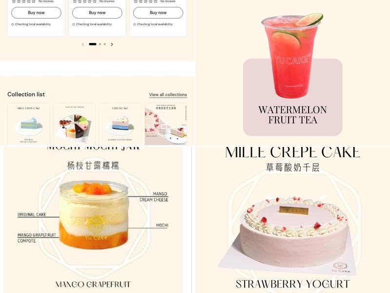 Yu Cake Menu