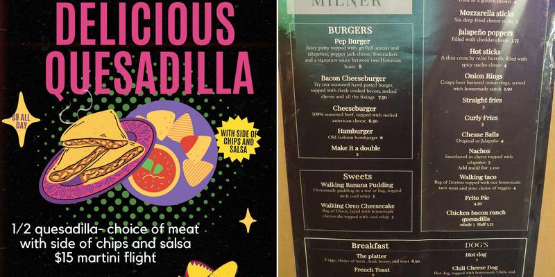 Inside Out Bar Menu