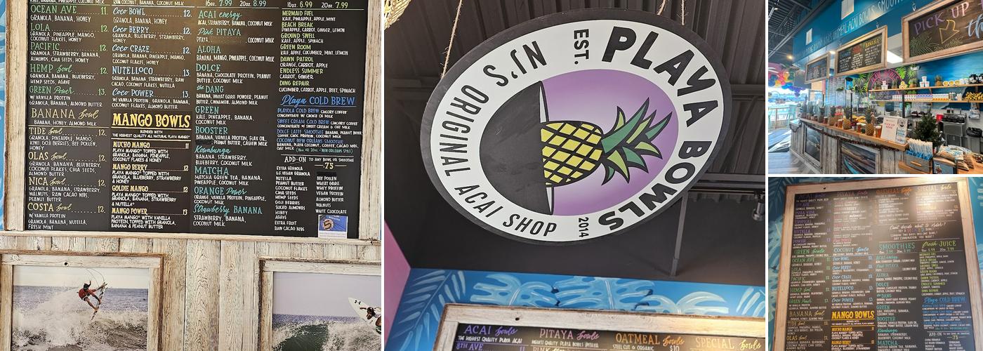Playa Bowls Menu