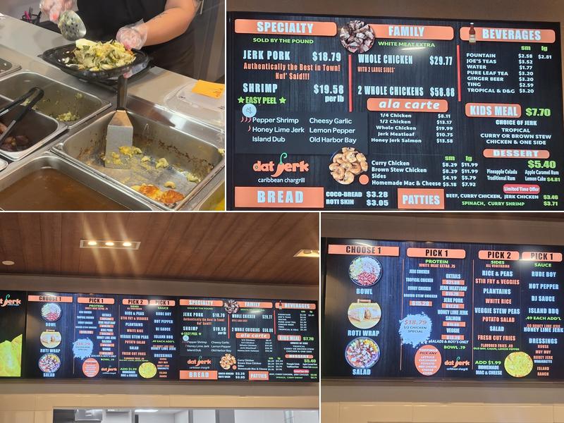 Dat Jerk Columbia Menu