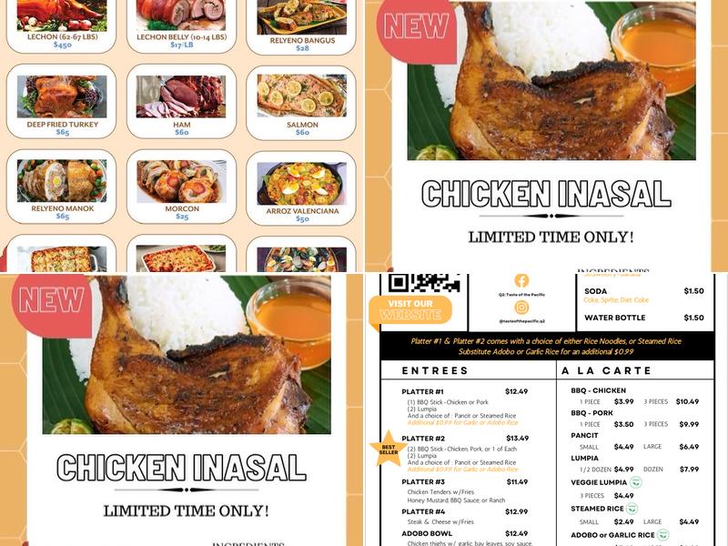 Q² Taste of The Pacific Menu