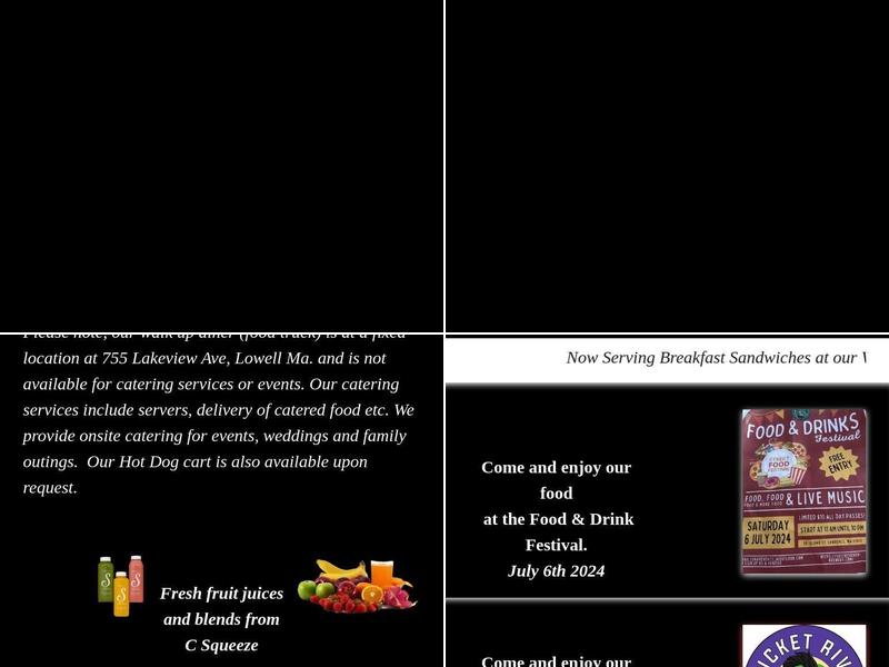 Centerville Food Truck Menu