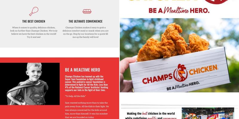 Champs Chicken Menu