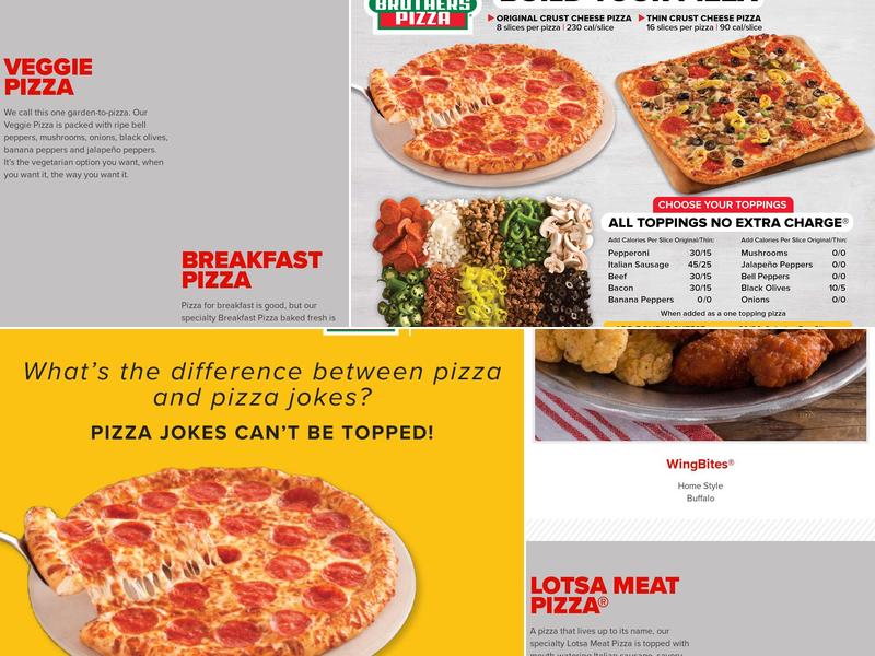 Hunt Brothers Pizza Menu