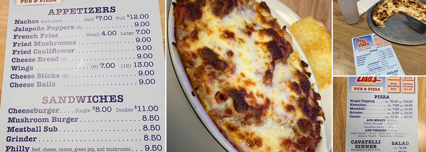 Gus and Lisa's Menu