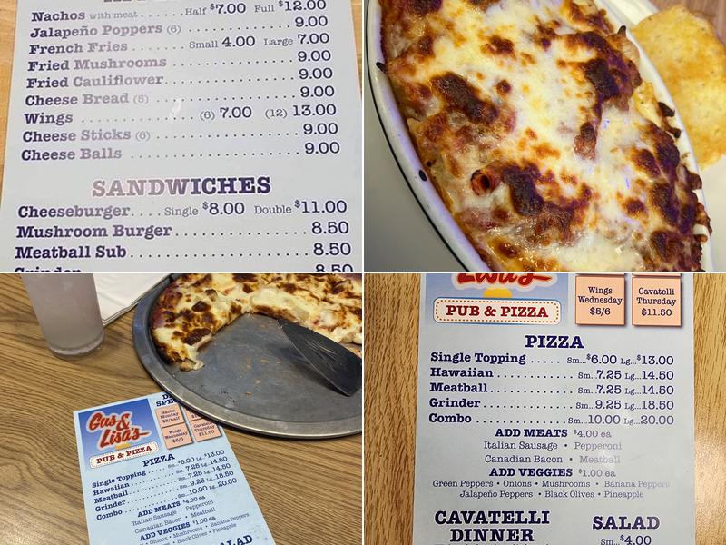 Gus and Lisa's Menu