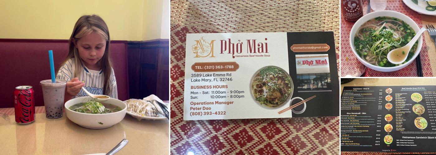 PHO MAI Menu
