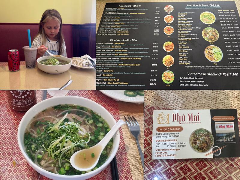 PHO MAI Menu