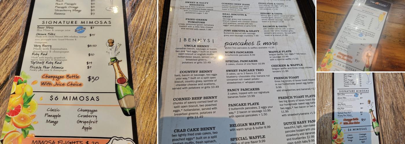 Two Eggs! - Stockbridge Menu