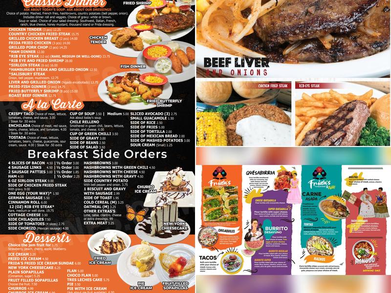 Frida Grill & Cafe Restaurant Menu