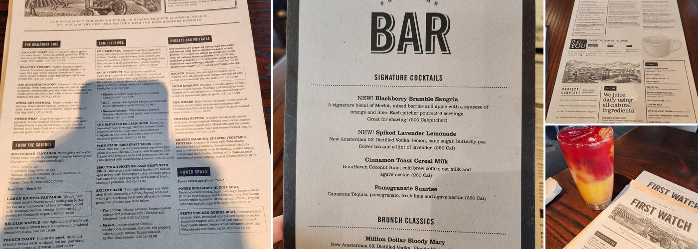 First Watch Menu