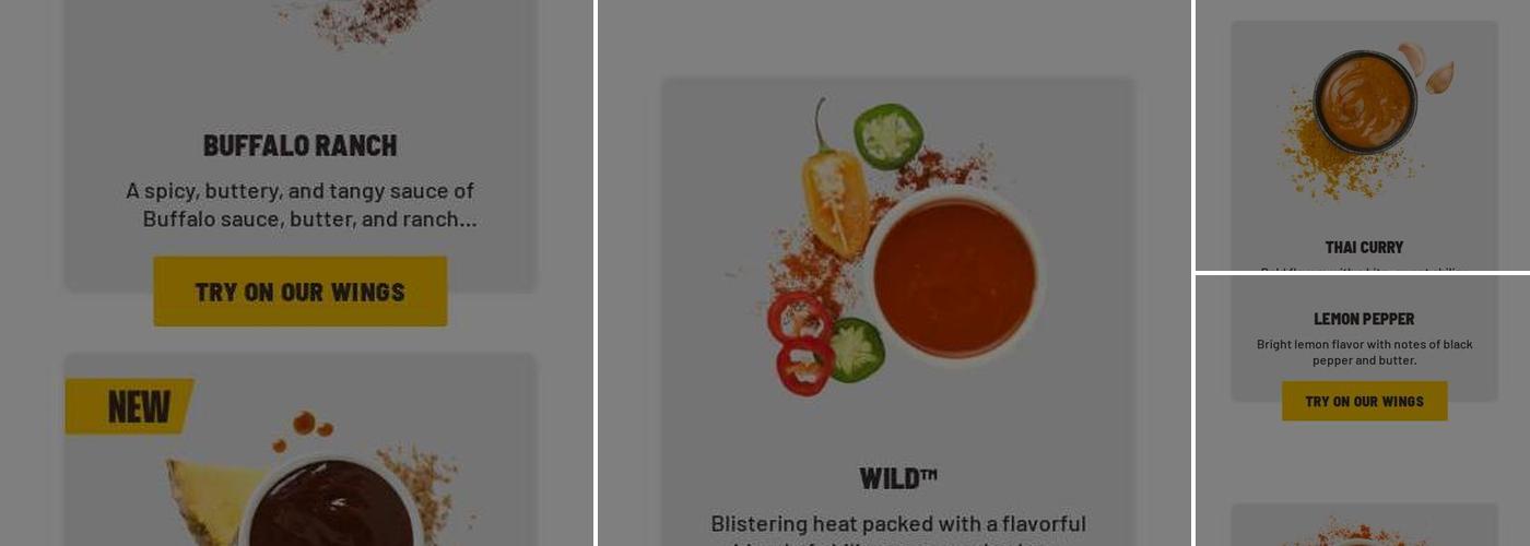 Buffalo Wild Wings 'GO' Menu