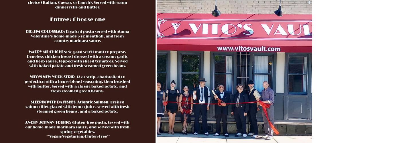 Vito’s Vault Menu