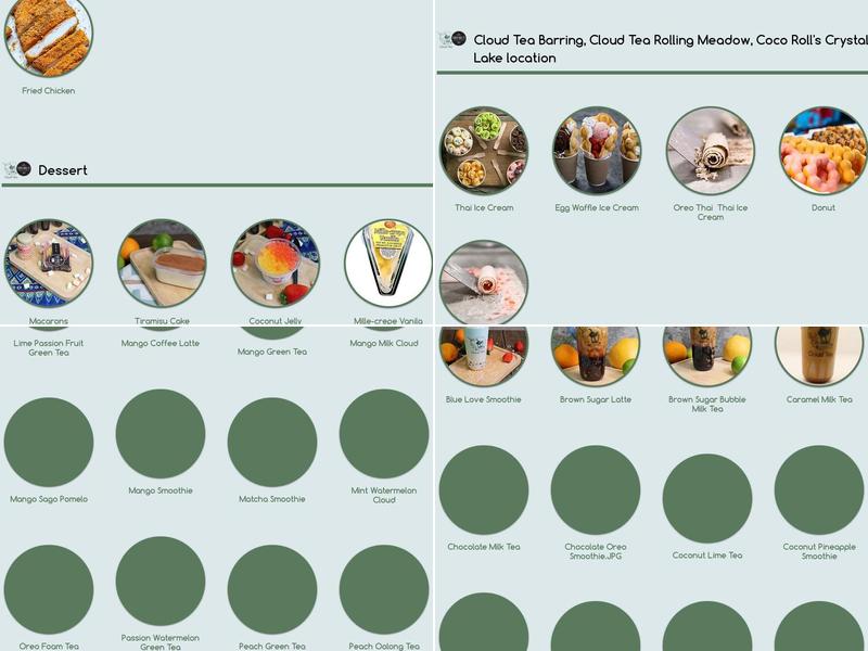 Cloud Tea-Rolling Meadow Menu