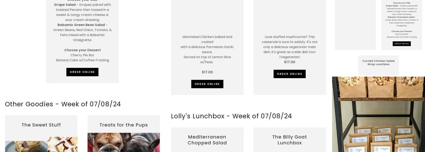 Comfort Cuisine Menu