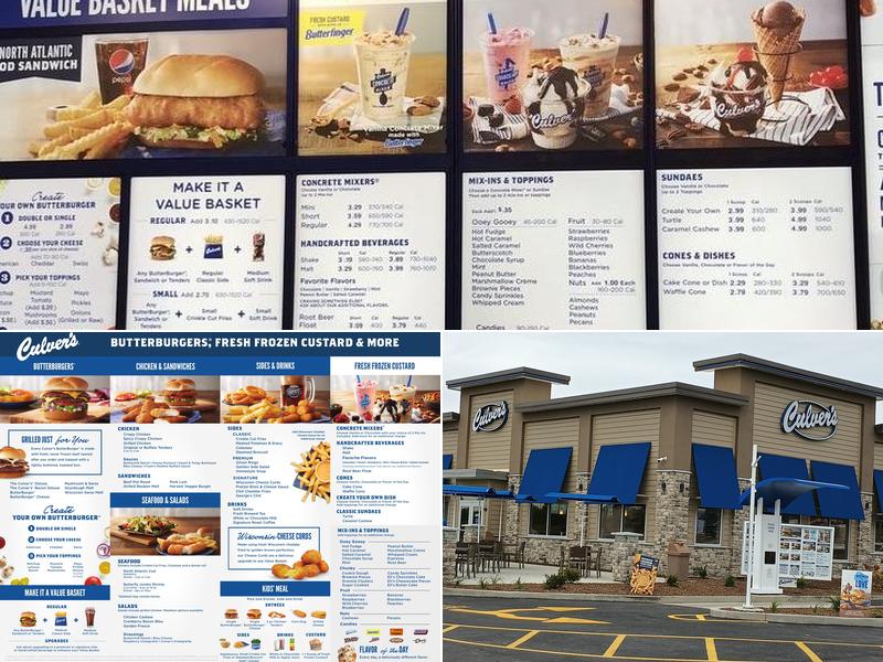 Culver’s Menu