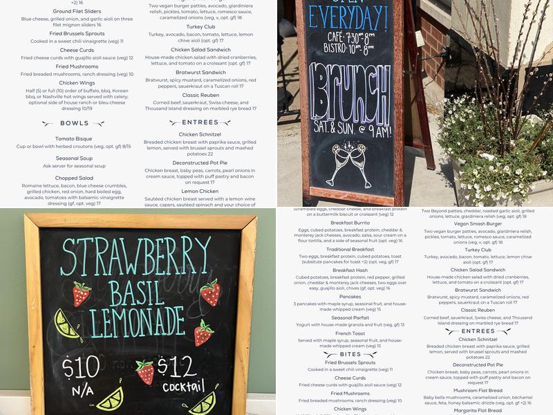 Willow Café and Bistro Menu