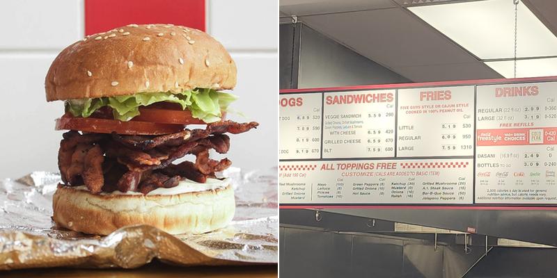 Five Guys Menu