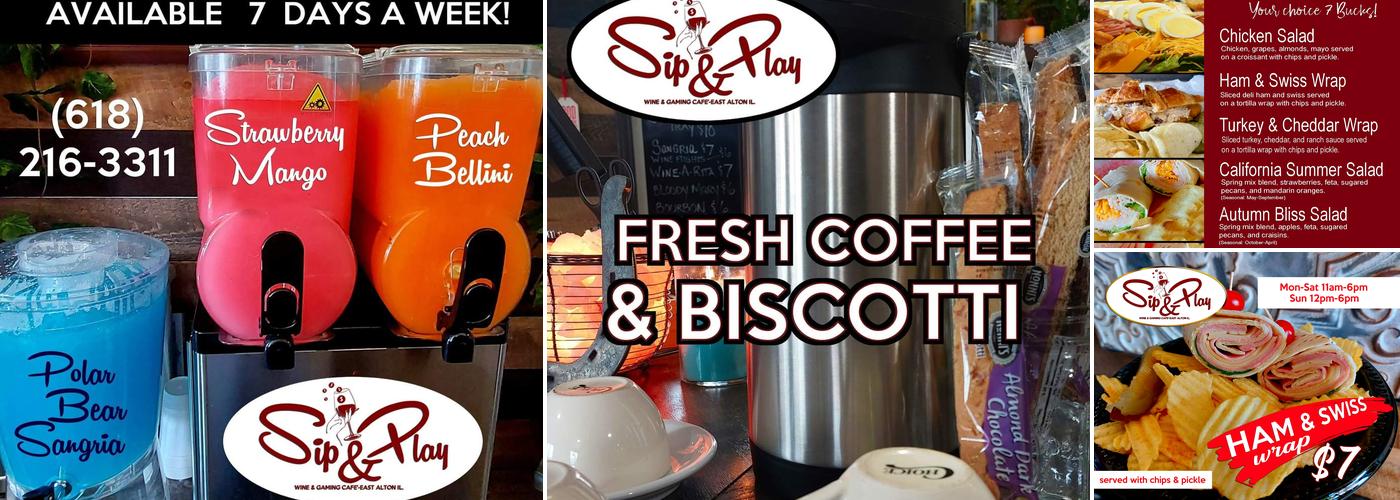 Sip & Play Wine and Gaming Cafe Menu