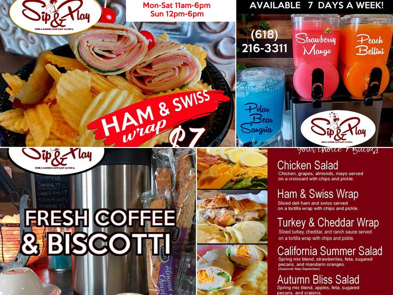 Sip & Play Wine and Gaming Cafe Menu