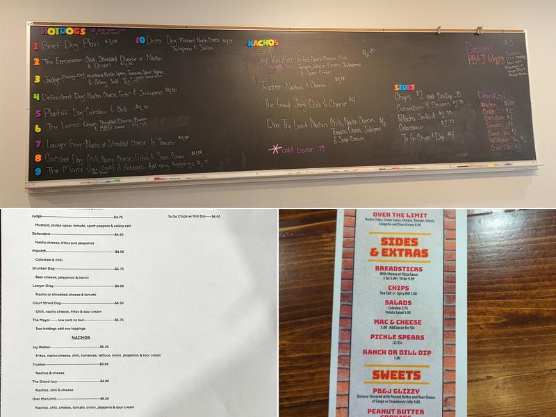 Courthouse Coneys Menu