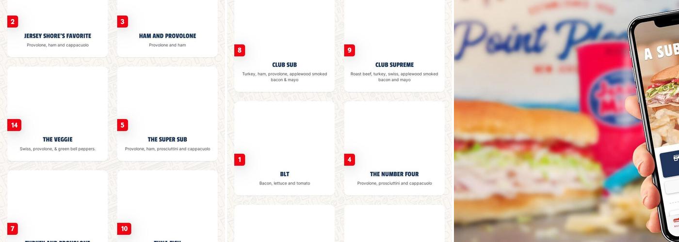 Jersey Mike's Subs Menu