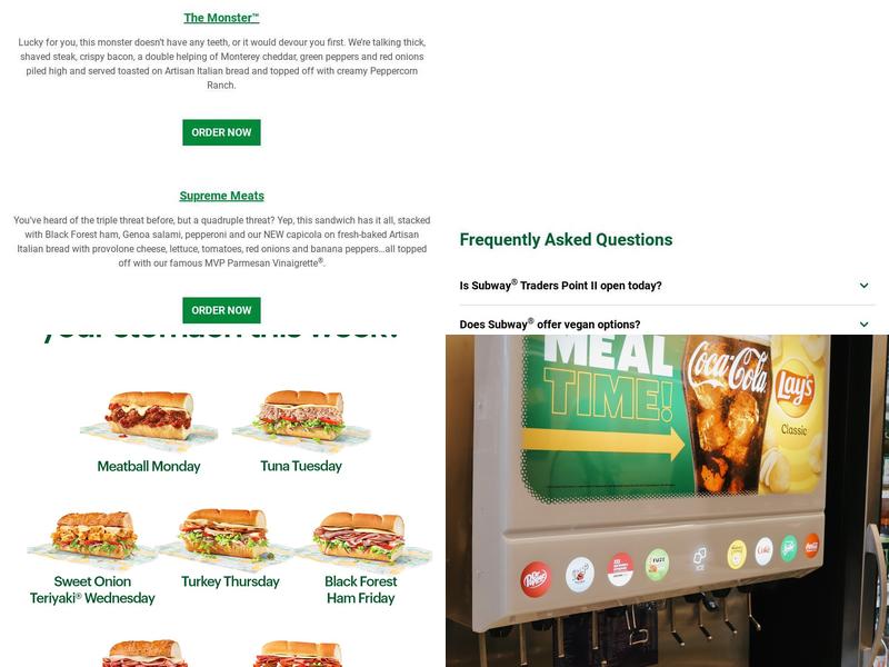 Subway Menu