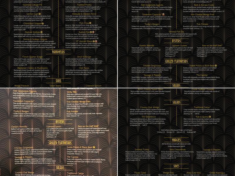 Tuohy’s Downtown Menu